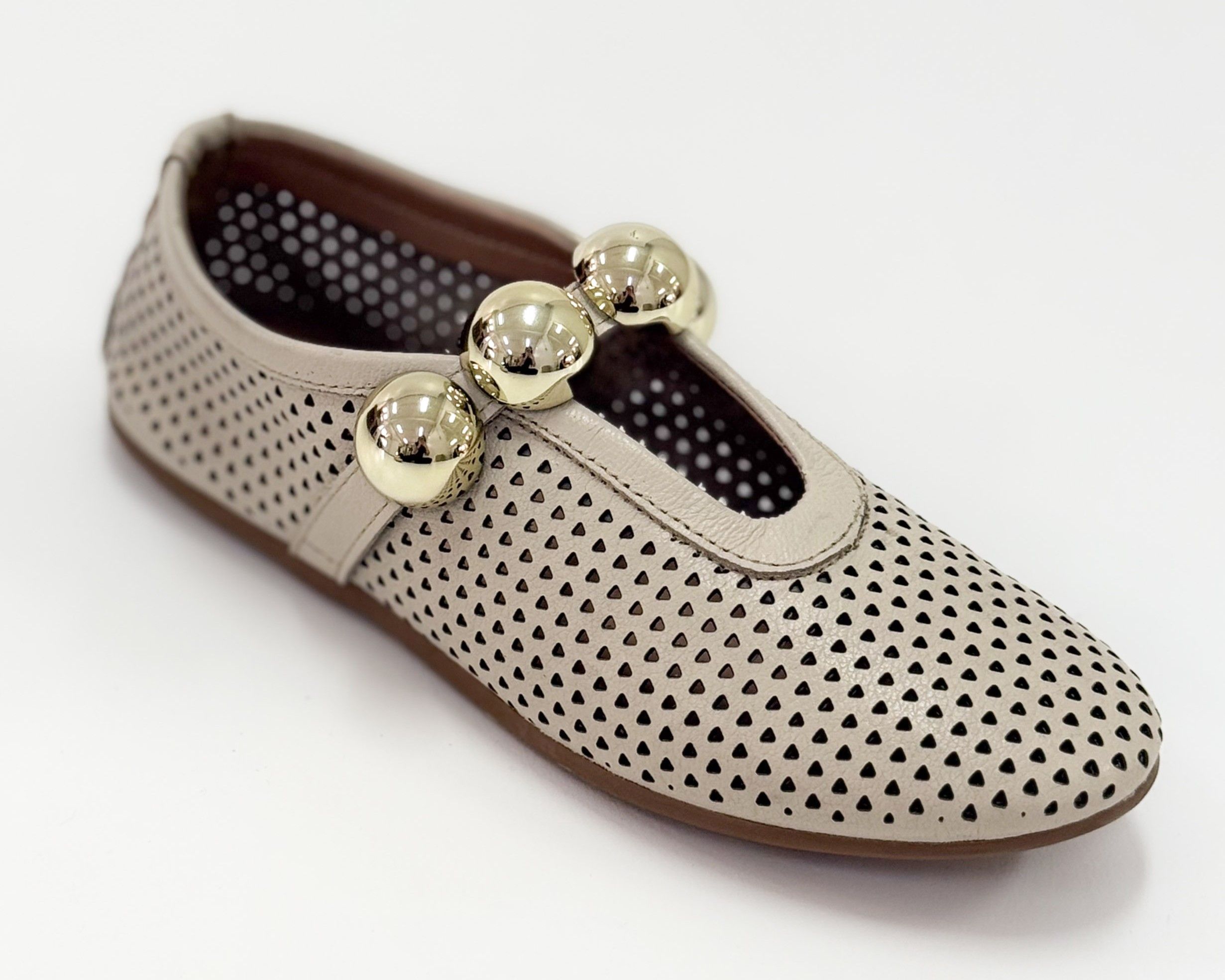 Sapatilha Duna Off-White Dourado