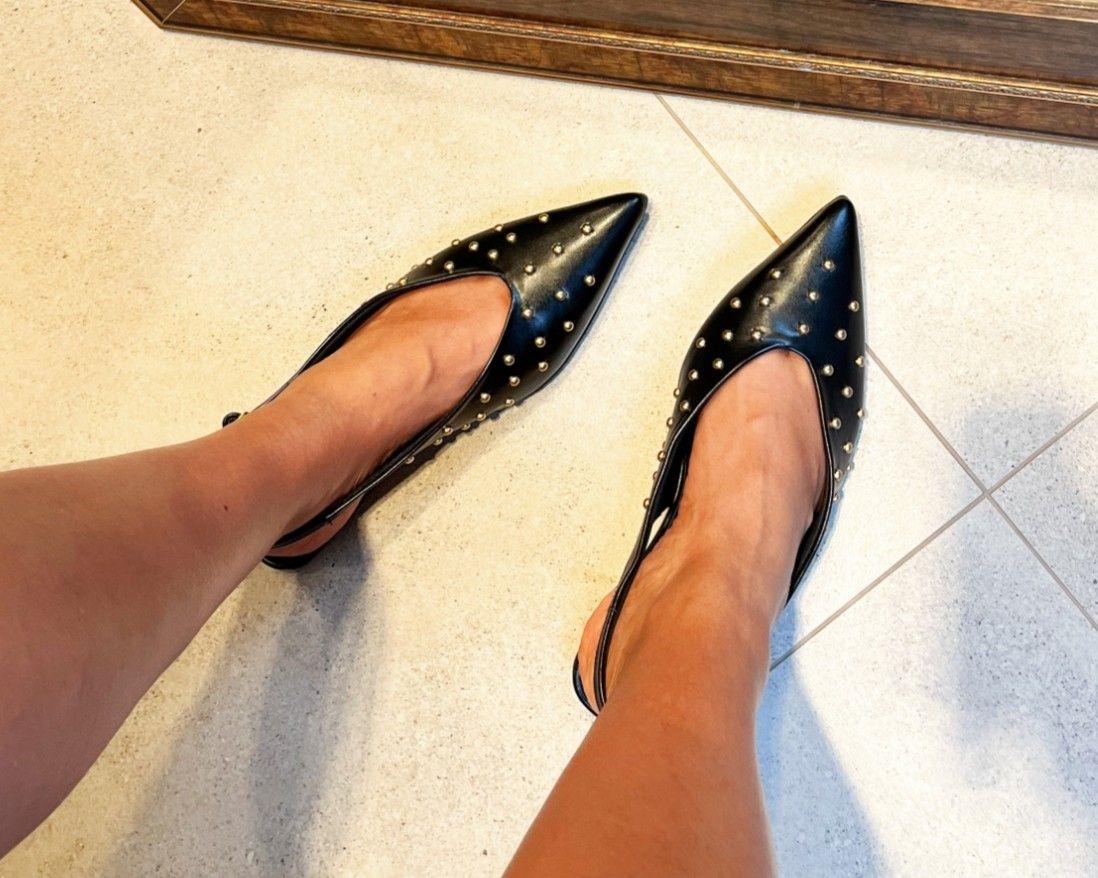 Sapatilha Slingback Ani Preta