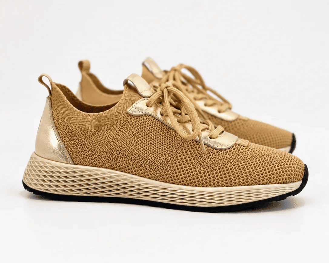 Tênis Ayla Knit Dourado