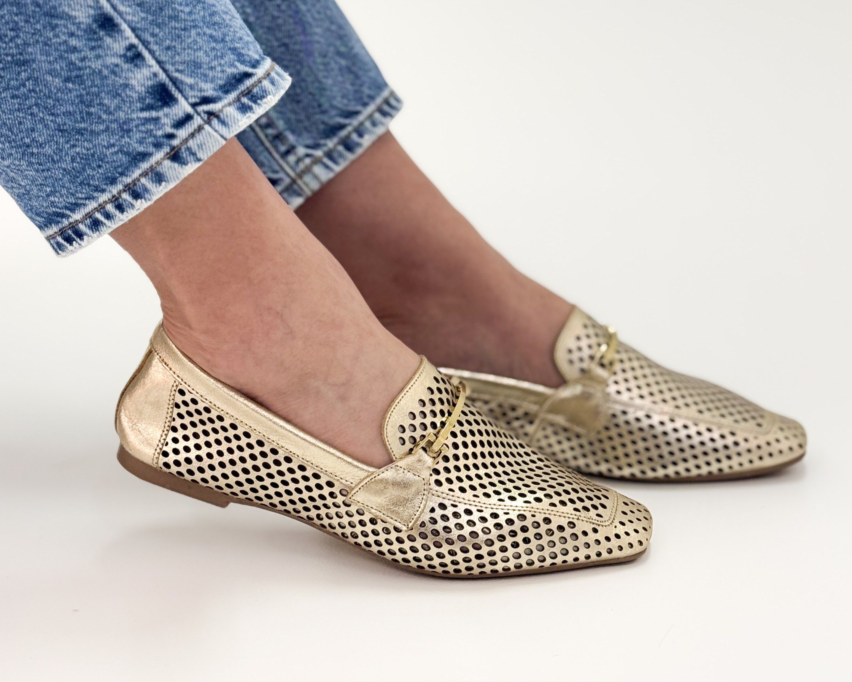 Mocassim Diani Ouro
