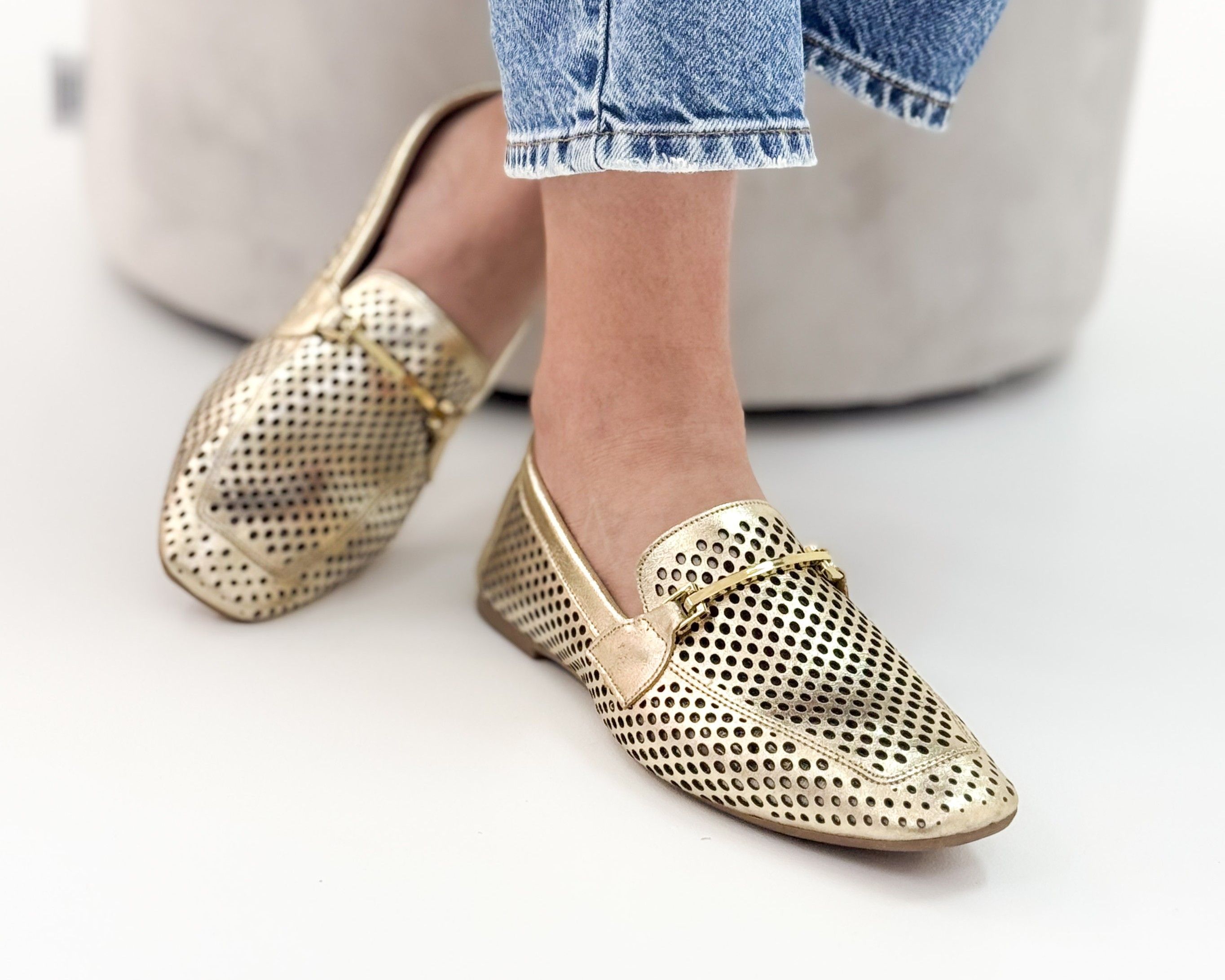 Mocassim Diani Ouro