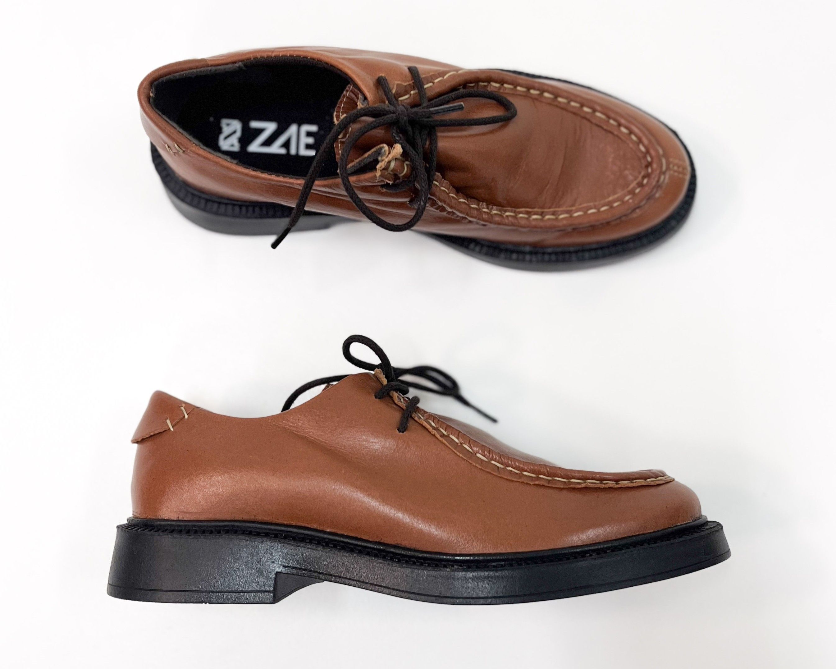 Mocassim Lu Couro Cognac