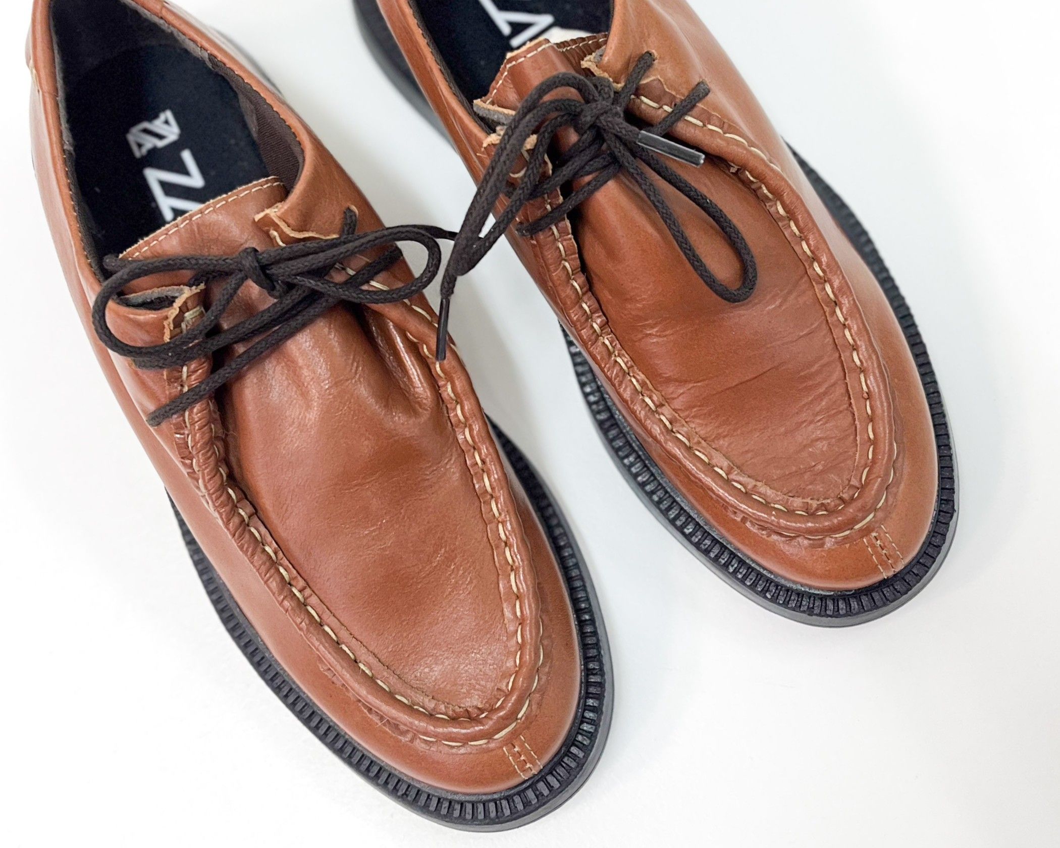 Mocassim Lu Couro Cognac