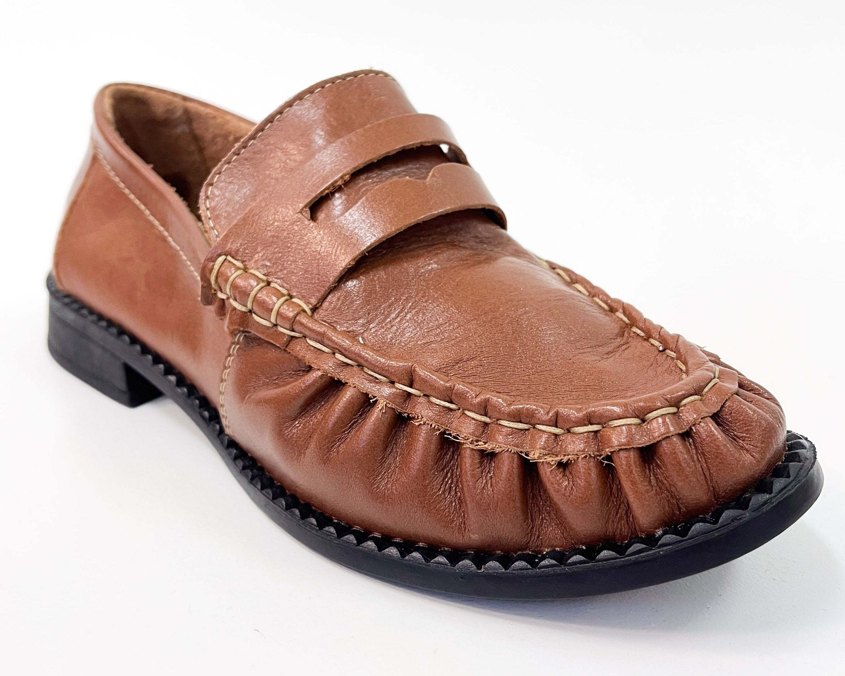 Mocassim Micheli Couro Cognac