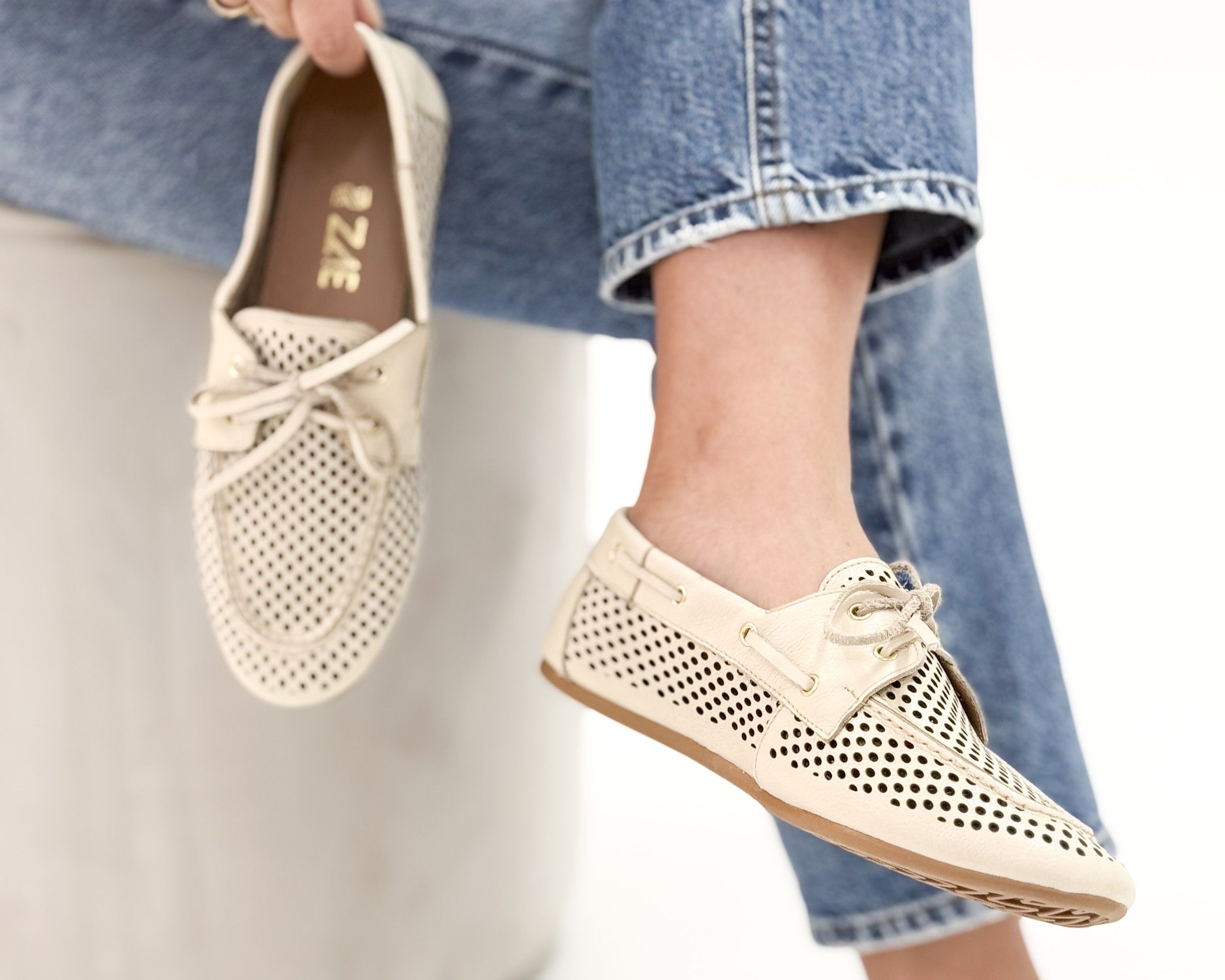Mocassim Rose Off White