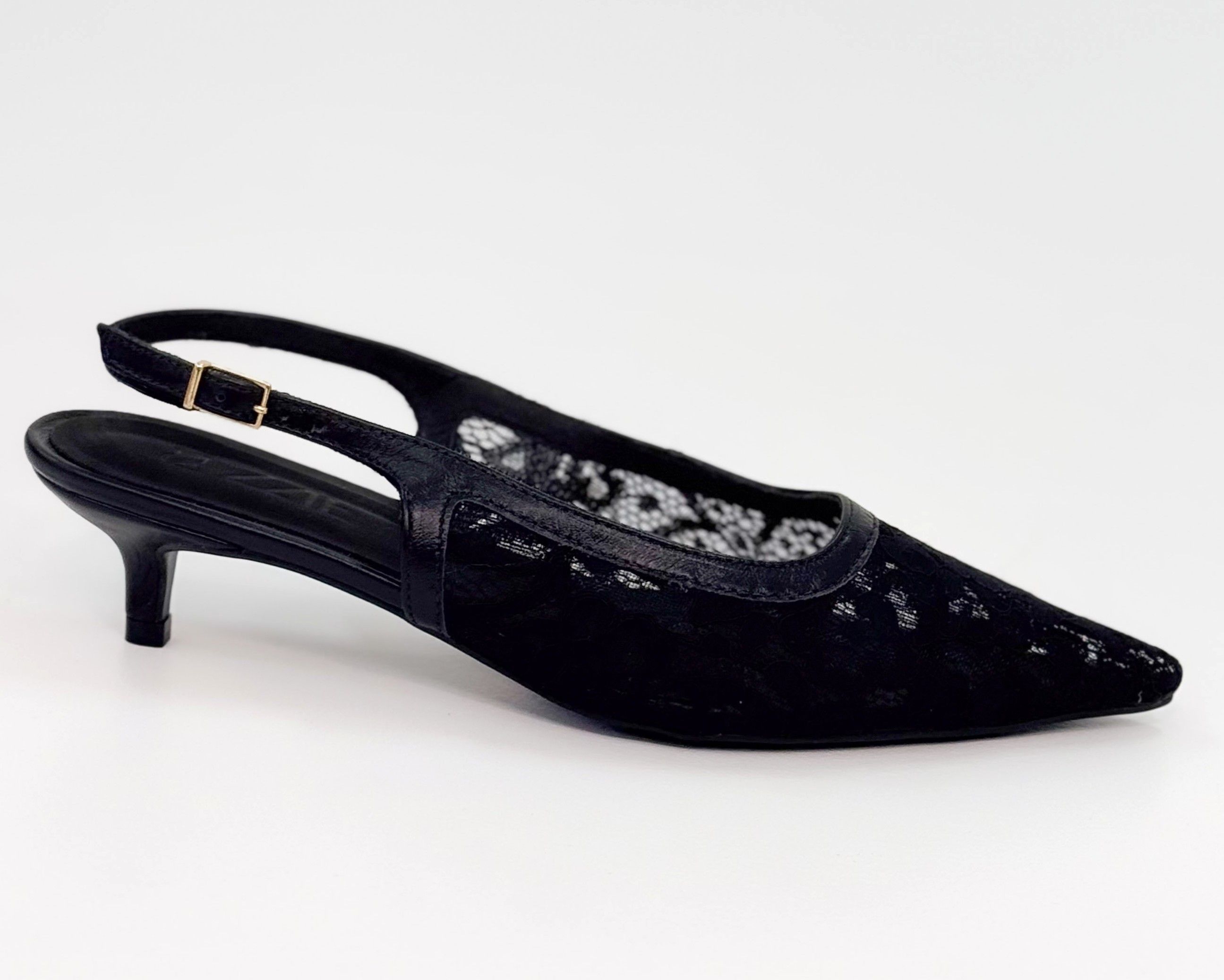 Scarpin Slingback Vania Renda Preta