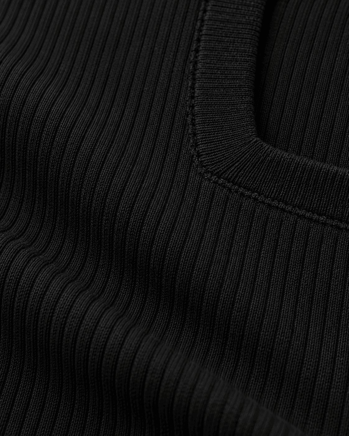 Textura da malha canelada premium da Blusa Antonella