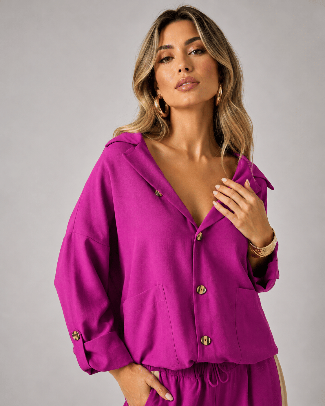 Detalhes da Parka Vania Pink