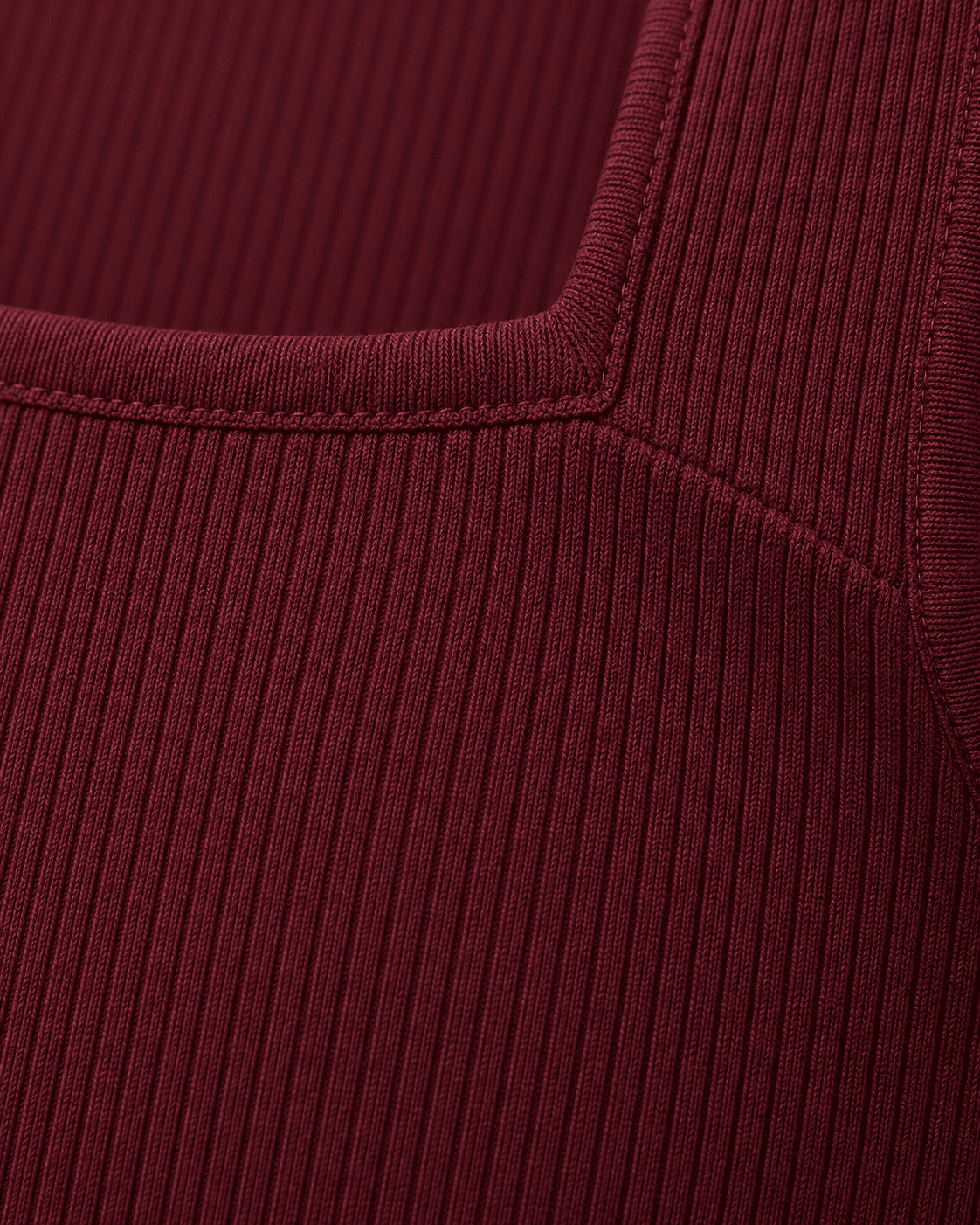 Textura da malha canelada premium da Blusa Antonella