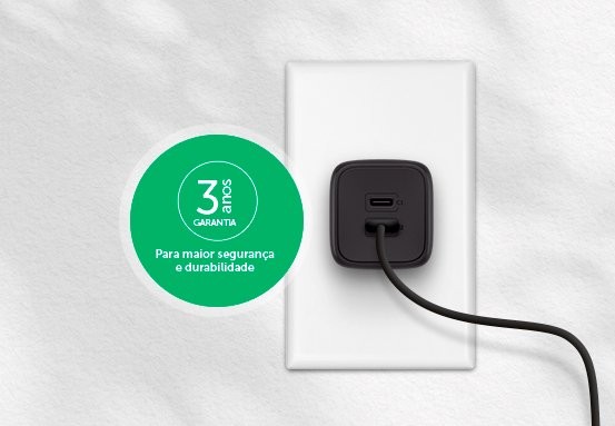 EC 20 POWER 45W GaN - 3 anos de garantia