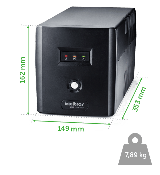 XNB 1200VA - 120V - Dimensões e peso