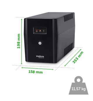 XNB 1800VA-120V - Dimensões e peso