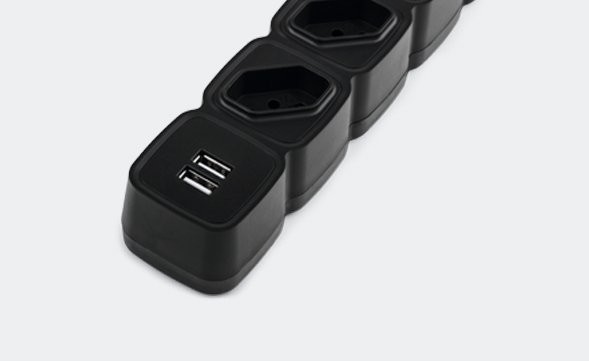 EPE 204 USB Preto - Carregue seus dispositivos USB